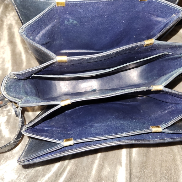 Celine Tan & Black Signature C Logo Crossbody with Gold Hardware - Picture 5 of 9